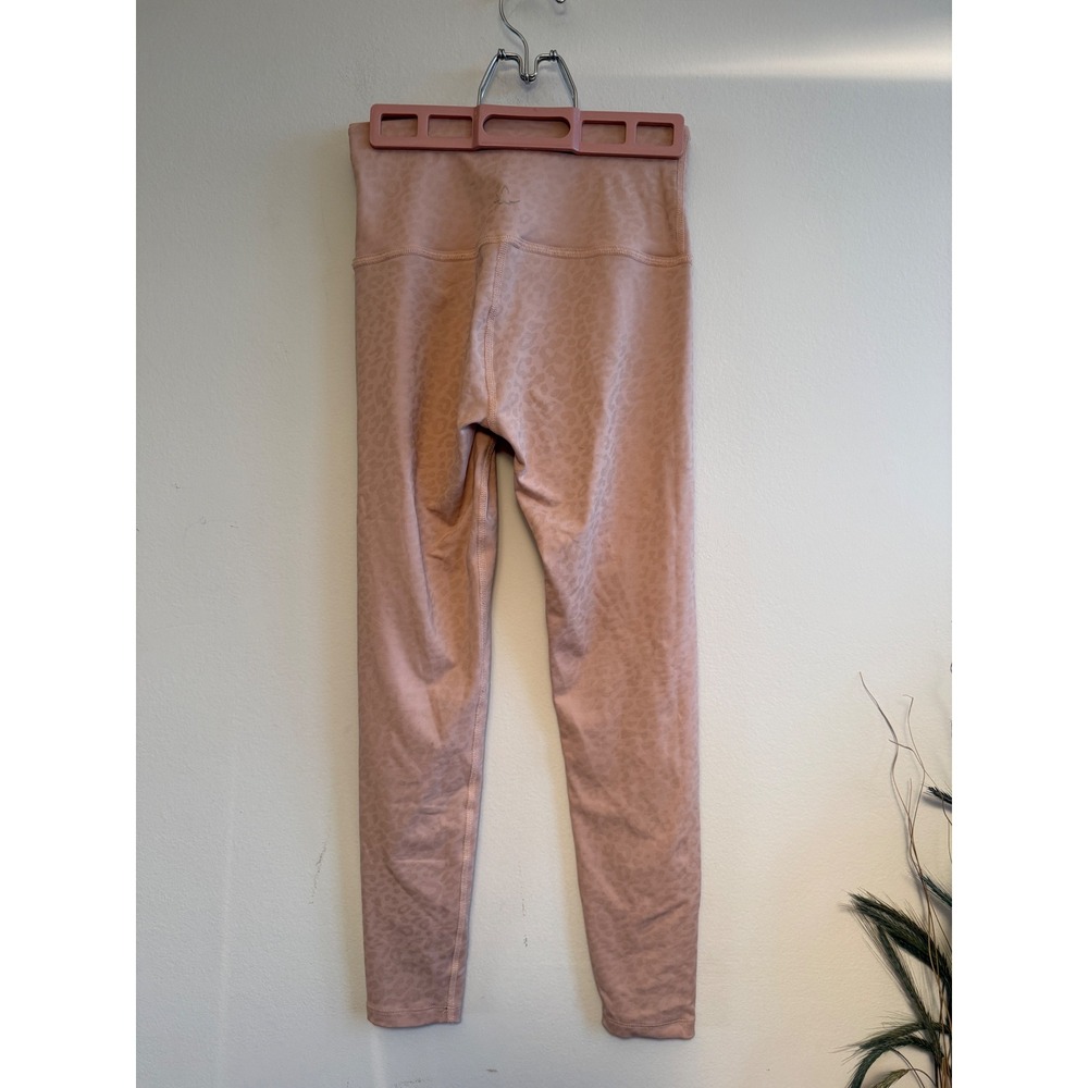 Beyond Yoga Womens High Waisted Leopard Print Leggings Blush Pink Small 3931